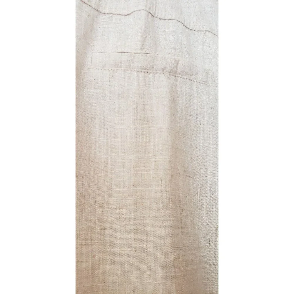 NEW STYLE ME BEACH LINED EMBROIDERED PANTS SZ LARGE - Picture 5 of 6